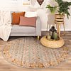 Teppich Vintage Rund - Thirza Oriental Hellblau Bunt - thumbnail