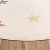 Waschbarer Kinderteppich Rund - Ravi Stars Bunt - thumbnail 3