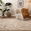 Waschbarer Teppich - Dunya Zebra Beige Weiß - thumbnail
