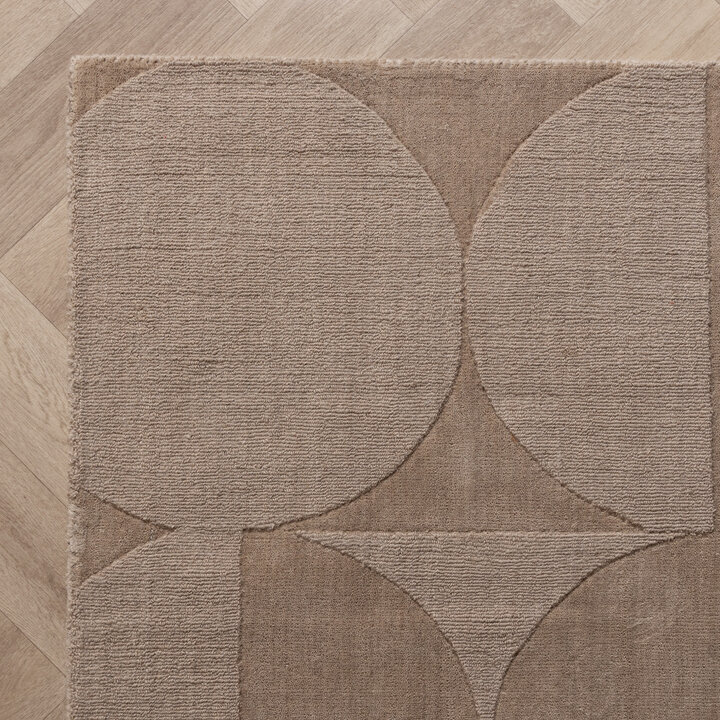 Wollteppich - Giselle Circles Beige - 5