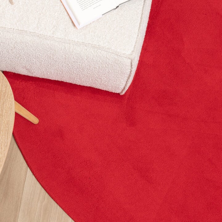 Waschbarer Teppich Rund - Vivid Rot - 2