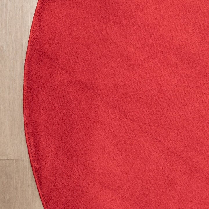 Waschbarer Teppich Rund - Vivid Rot - 4