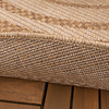 Jute Gartenteppich Rund - Mavi Border Creme Braun - thumbnail 6