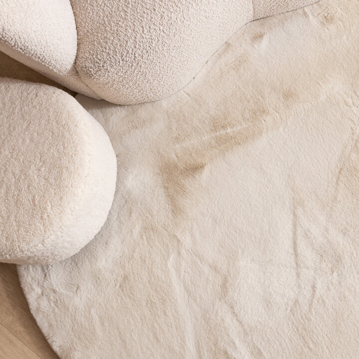 Hochflor Teppich - Comfy Supreme Pebble Creme - 3