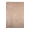 Hochflor Teppich - Carvy Curves Taupe - thumbnail 1
