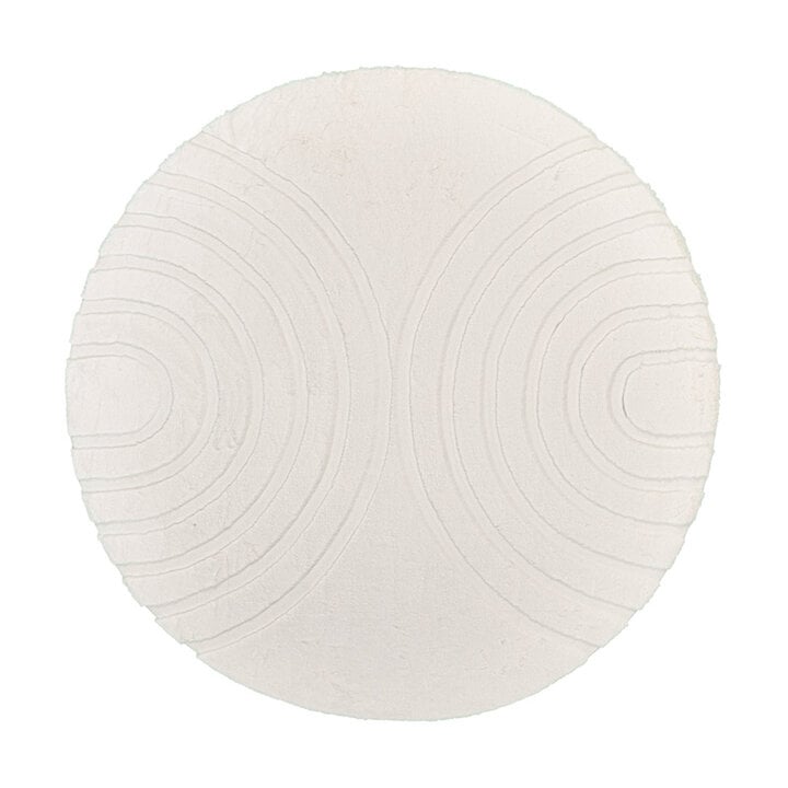 Hochflor Teppich Rund - Carvy Arches Creme - 1