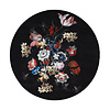 Teppich Floral Rund - Florine Schwarz Blau - thumbnail 1
