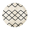 Teppich Hochflor Rund - Grand Diamond Creme Schwarz - thumbnail 1