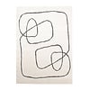 Japandi Teppich - Yori Lines Creme Schwarz - thumbnail 1