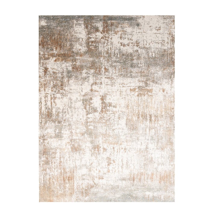 Waschbarer Teppich Abstrakt - Misha Grunge Creme Braun - 1