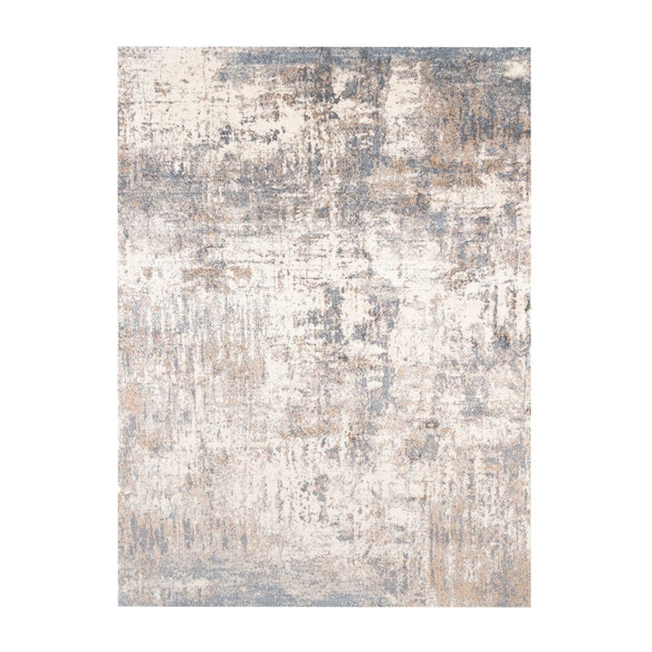 Waschbarer Teppich Abstrakt - Misha Grunge Creme Grau - 1