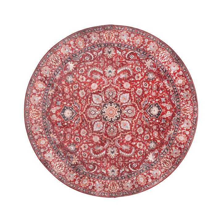 Teppich Vintage Rund - Imagine Medaillon Rot - 1