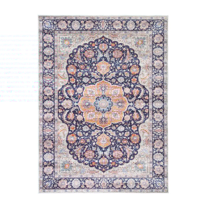 Teppich Vintage - Imagine Medaillon Blau - 1