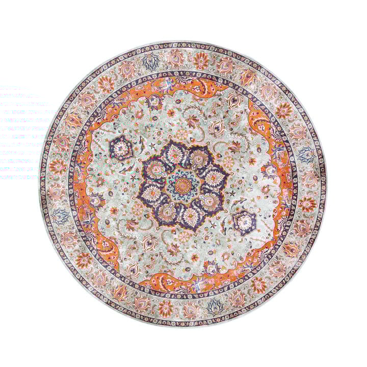 Teppich Vintage Rund - Imagine Medaillon Grün - 1