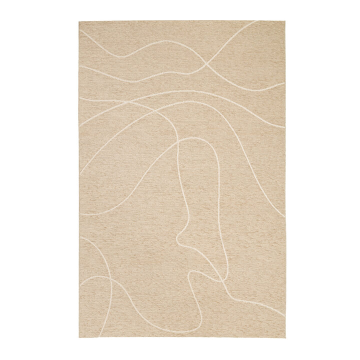 In- & Outdoor Teppich - Porto Lines Creme - 1
