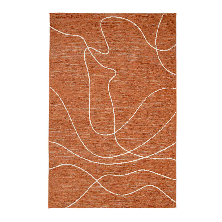 In- & Outdoor Teppich - Porto Lines Terracotta - 1
