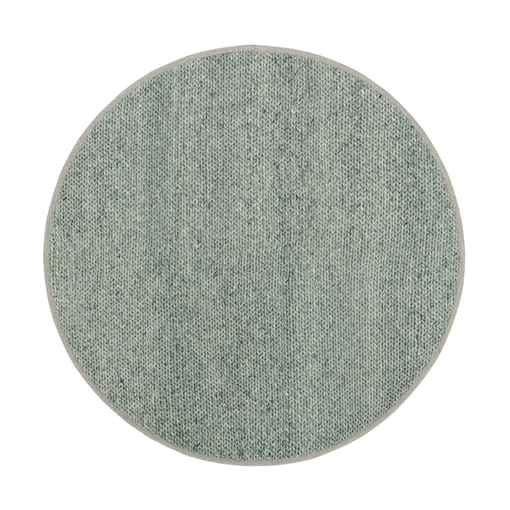 Wollteppich Rund - Twist Grün - 1