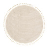 Teppich Hochflor Rund - Lofty Fringe Creme Weiß - thumbnail 1