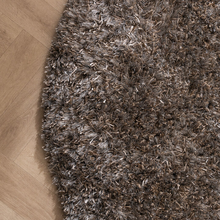 Shaggy Teppich Rund - Grace Grau - 5
