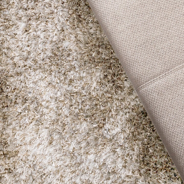 Shaggy Teppich Rund - Grace Weiß - 3