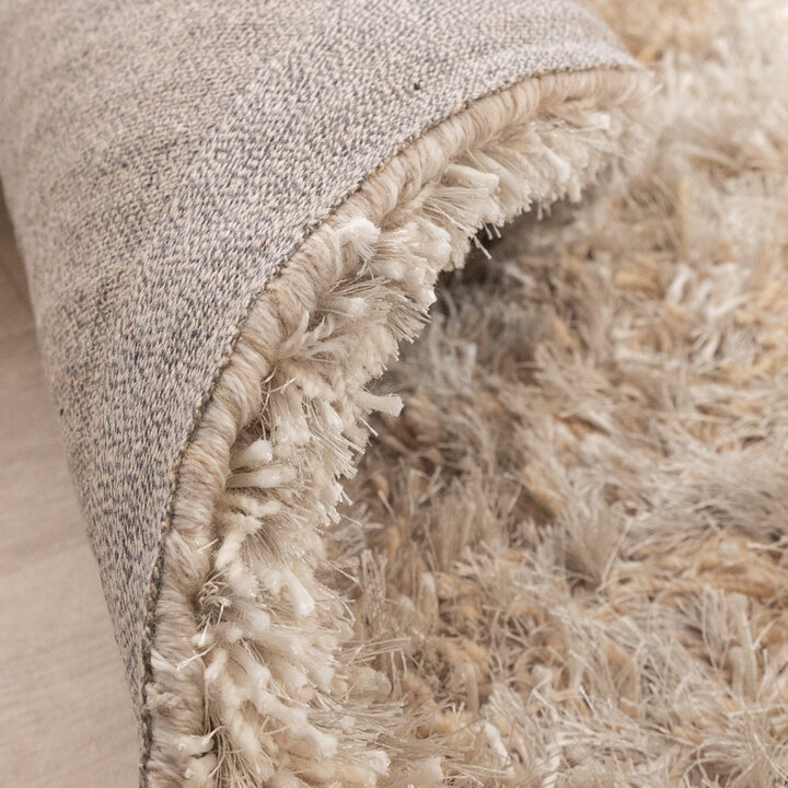 Shaggy Teppich Rund - Grace Weiß - 8