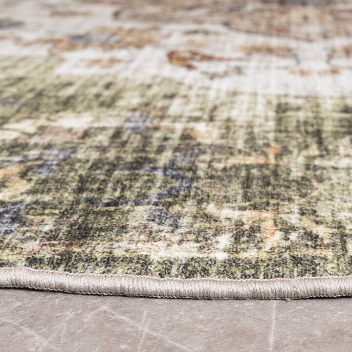 Vintage Gartenteppich Rund - Santo Mandala Grün - 6