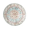 Vintage Gartenteppich Rund - Santo Medaillon Hellblau - thumbnail 1