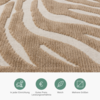 Waschbarer Teppich - Dunya Zebra Beige Weiß - thumbnail 6