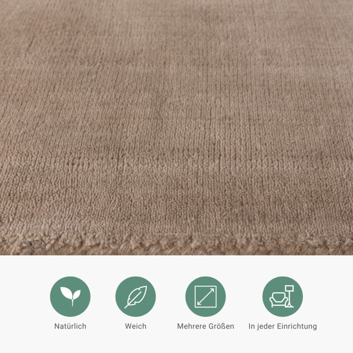 Wollteppich - Giselle Circles Beige - 6