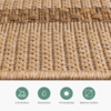 Garten Teppich Jute - Mavi Border Creme Braun - thumbnail 5