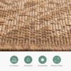 Garten Teppich Jute - Mavi Medaillon Creme Braun - thumbnail 5