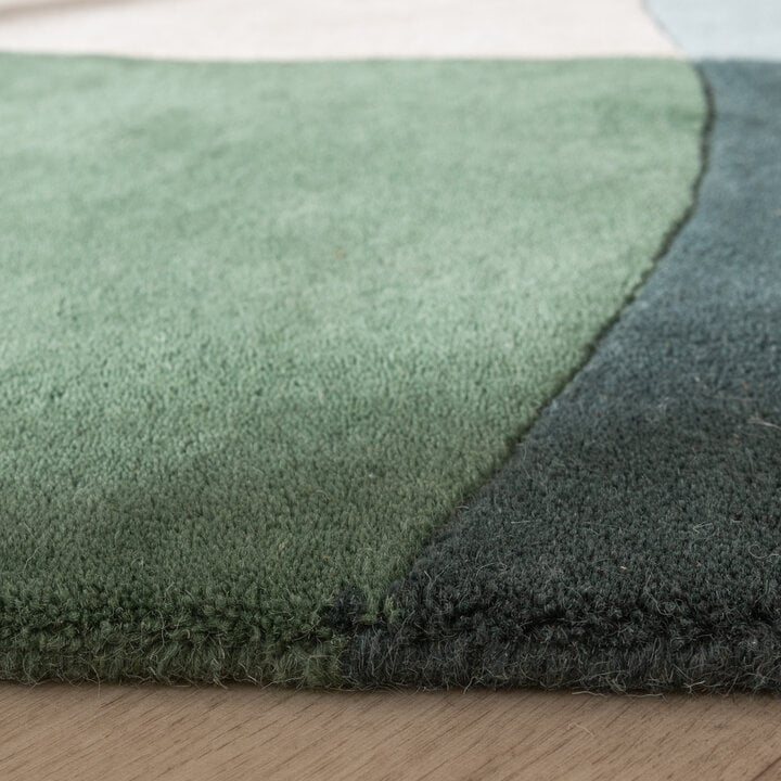 Wollteppich Abstrakt - Clarice Olivgrün Mint - 6