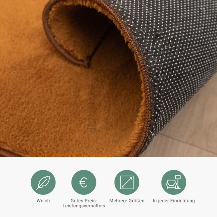 Waschbarer Teppich - Vivid Terrakotta - 6