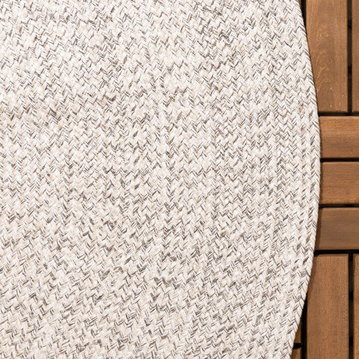 In- & Outdoor Jute Teppich Rund - Bali Weiß - 5