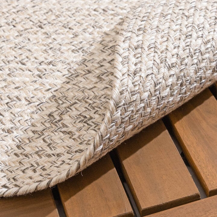 In- & Outdoor Jute Teppich Rund - Bali Weiß - 7