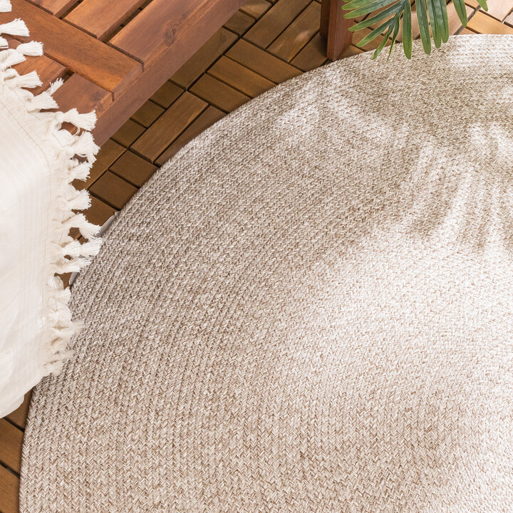 In- & Outdoor Jute Teppich Rund - Bali Beige - 3