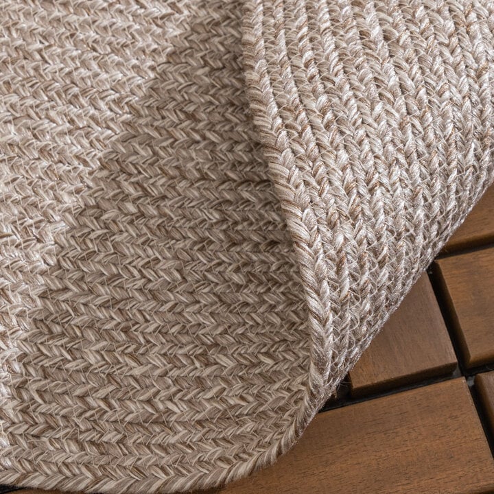In- & Outdoor Jute Teppich Rund - Bali Beige - 7