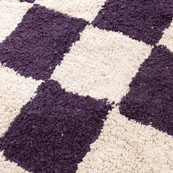 Retro Teppich - Gambit Violett Weiß  - 4