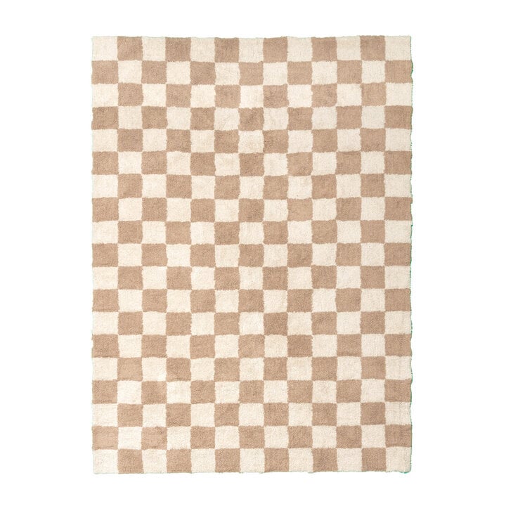 Retro Teppich - Gambit Beige Weiß  - 1