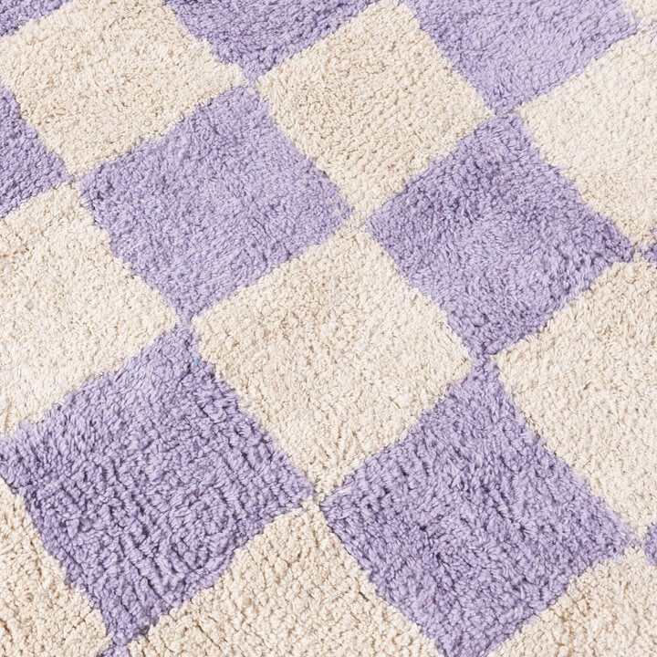 Retro Teppich - Gambit Lila Weiß - 4