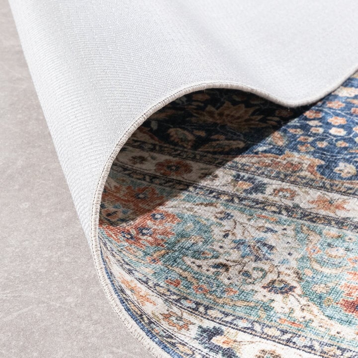 In- & Outdoor Teppich Vintage - Kairo Medaillon Dunkelblau Terra - 7