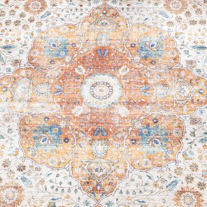 In- & Outdoor Teppich Vintage - Kairo Medaillon Creme Bunt - 4