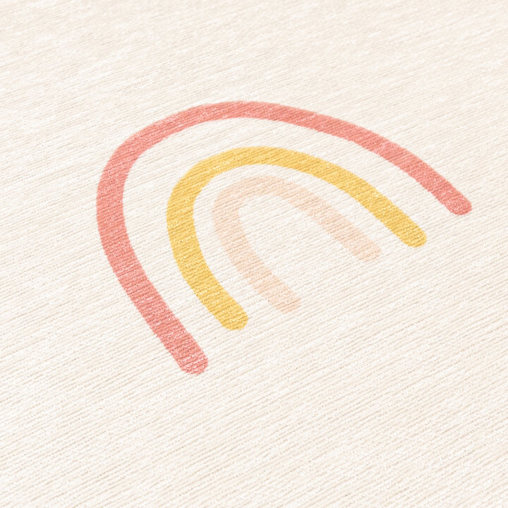 Waschbarer Kinderteppich Rund - Evi Rainbow Bunt - 3