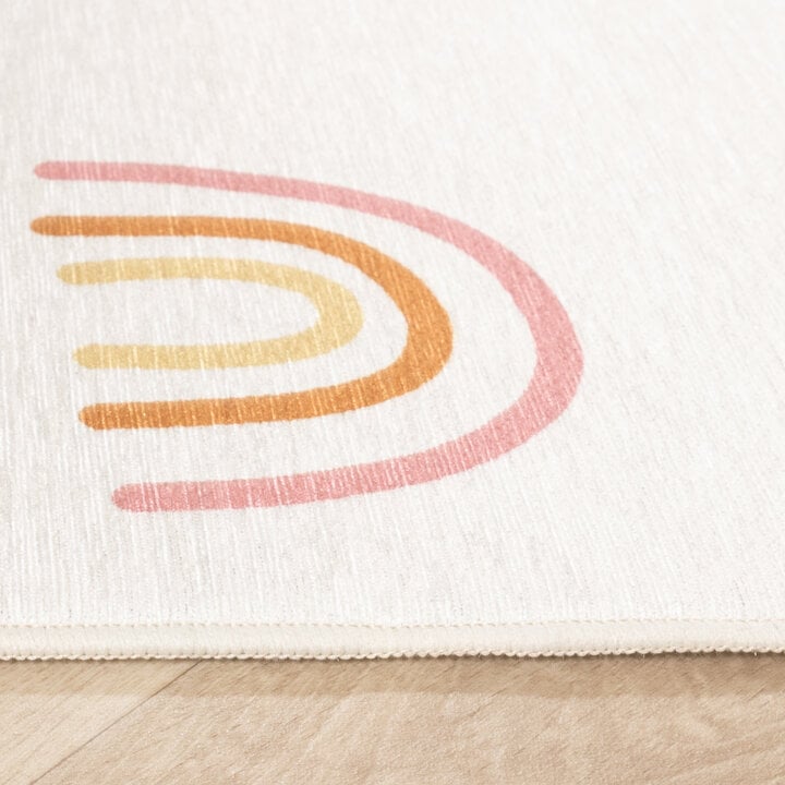 Waschbarer Kinderteppich - Evi Rainbow Bunt - 5