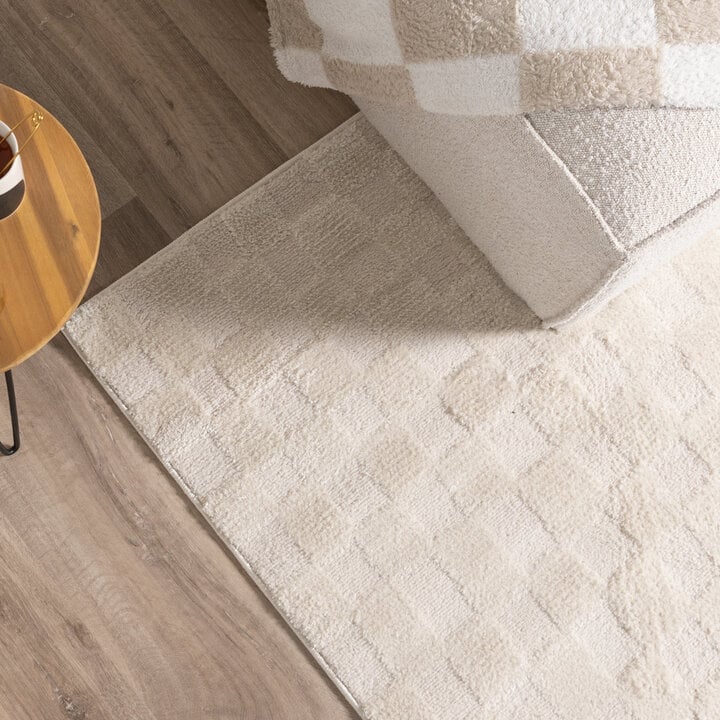 Japandi Teppich - Yori Checkerboard Creme - 2