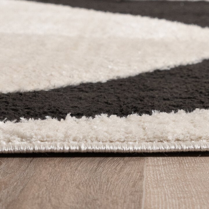 Japandi Teppich - Yori Abstrakt Creme Schwarz - 5