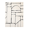 Japandi Teppich - Yori Blocks Creme Schwarz - thumbnail 1