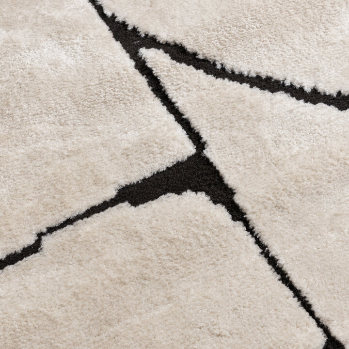 Japandi Teppich - Yori Blocks Creme Schwarz - 3