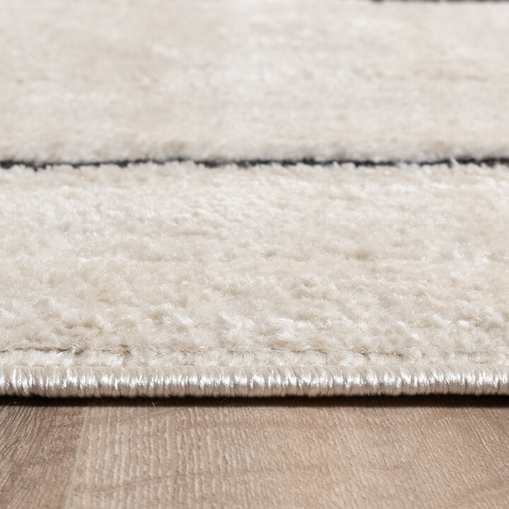 Japandi Teppich - Yori Blocks Creme Schwarz - 5