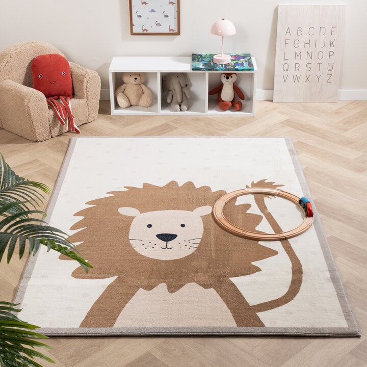 Waschbarer Spielteppich - Simba Lion Braun - 2